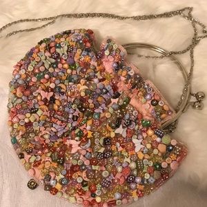 Beaded coin purse whimsical handbag